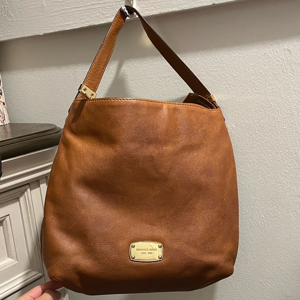 Michael Kors Brown Leather Shoulder Bag